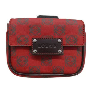 LOEWE Bags Anagram Body Bum Crossbody Belt Bag Waist Shoulder Red
